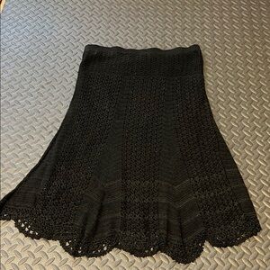 Cynthia Steffe Elegant Black Crochet Skirt size XS